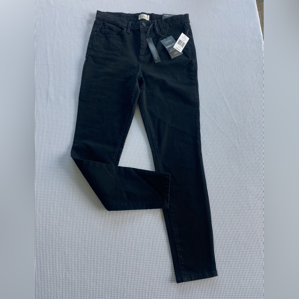 NWT Nicole Miller SOHO High Rise Skinny Jeans Black Size 8